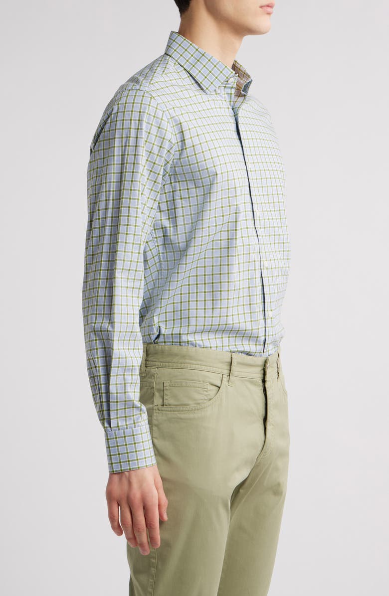Scott Barber Newport Plaid Cotton Poplin Button-Up Shirt, Alternate, color, 