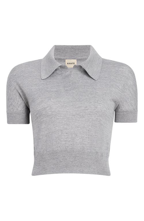 Khaite Shrunken Jo Cashmere Top In Mercury