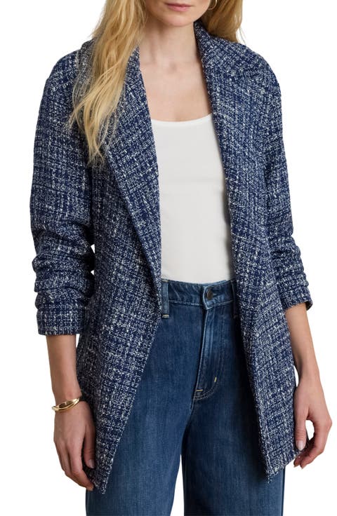 Classic Bouclé Wrap Coat