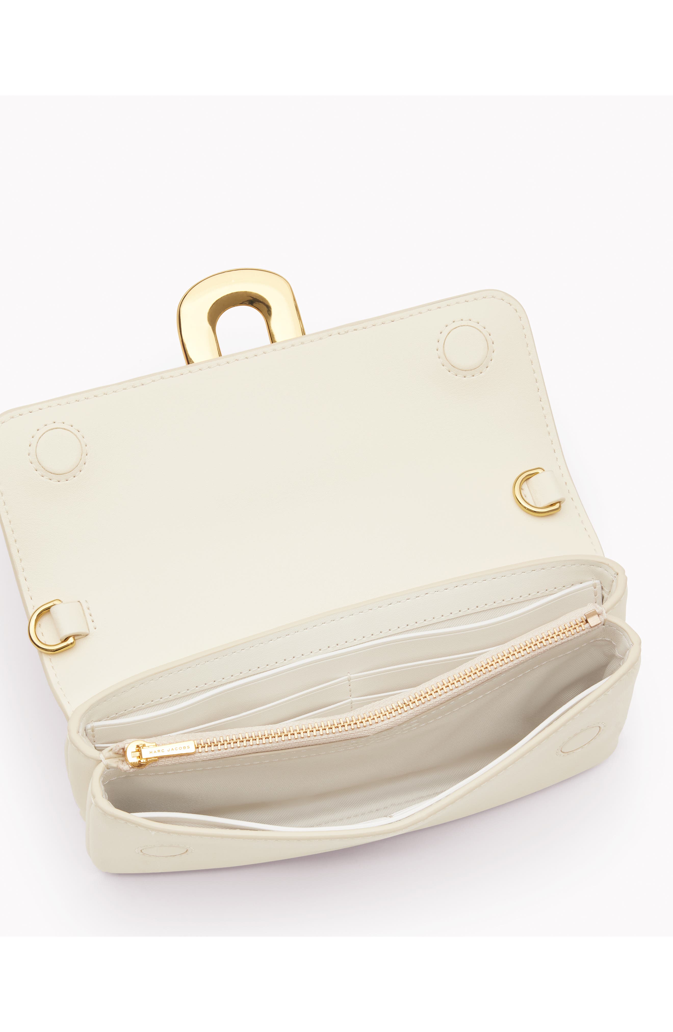 Scene Leather Wallet on Chain, Alternate, color, CLOUD WHITE