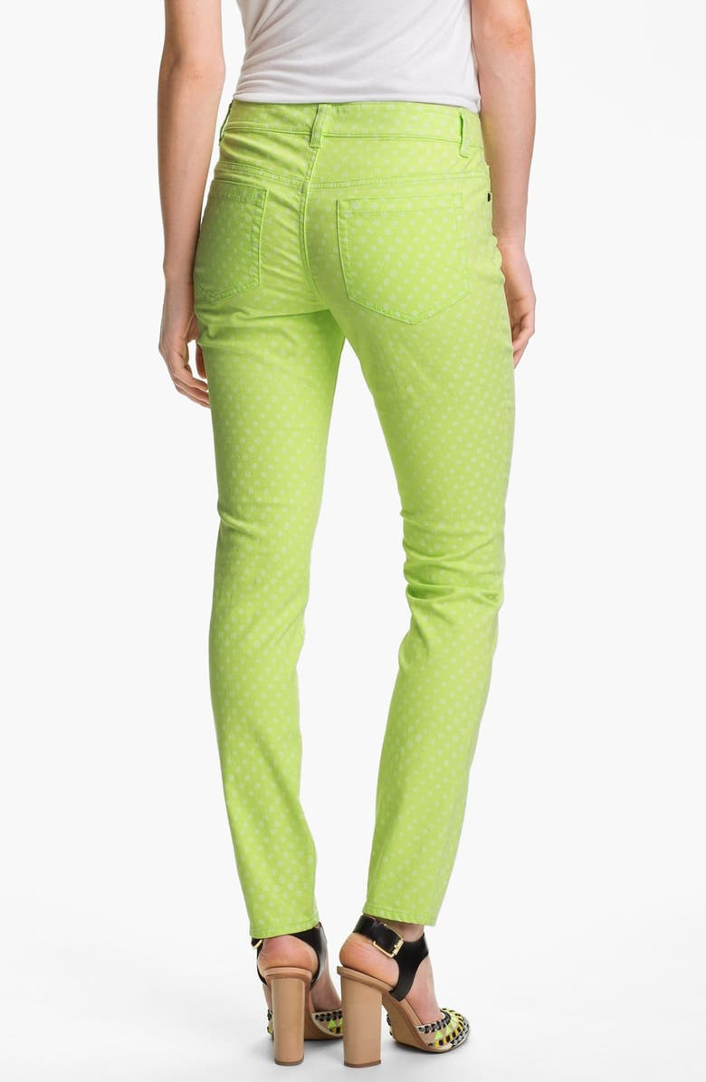 Two by Vince Camuto Polka Dot Straight Leg Jeans, Alternate, color, 