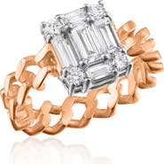 Mindi Mond Clarity Cube Diamond Link Ring