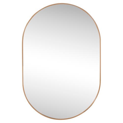 Jonathan Y Milly Medium Oval Metal Framed Wall Mirror In Gold