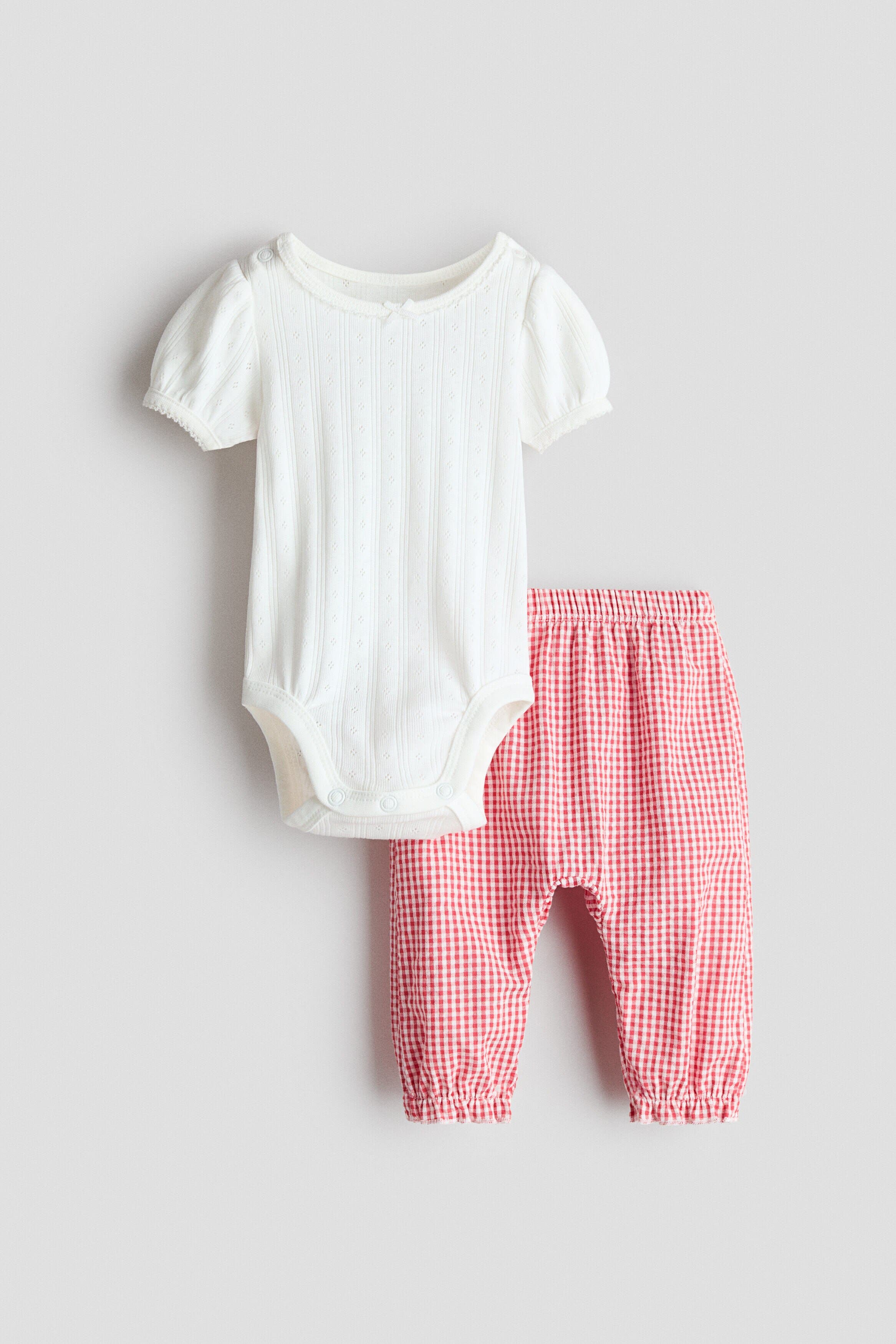 selected White/red checked