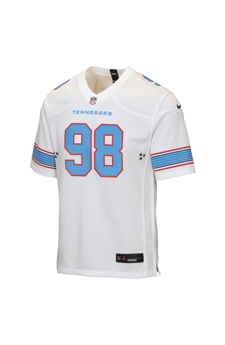 Nike Youth Nike Jeffery Simmons White Tennessee Titans Game Jersey, Alternate, color, White