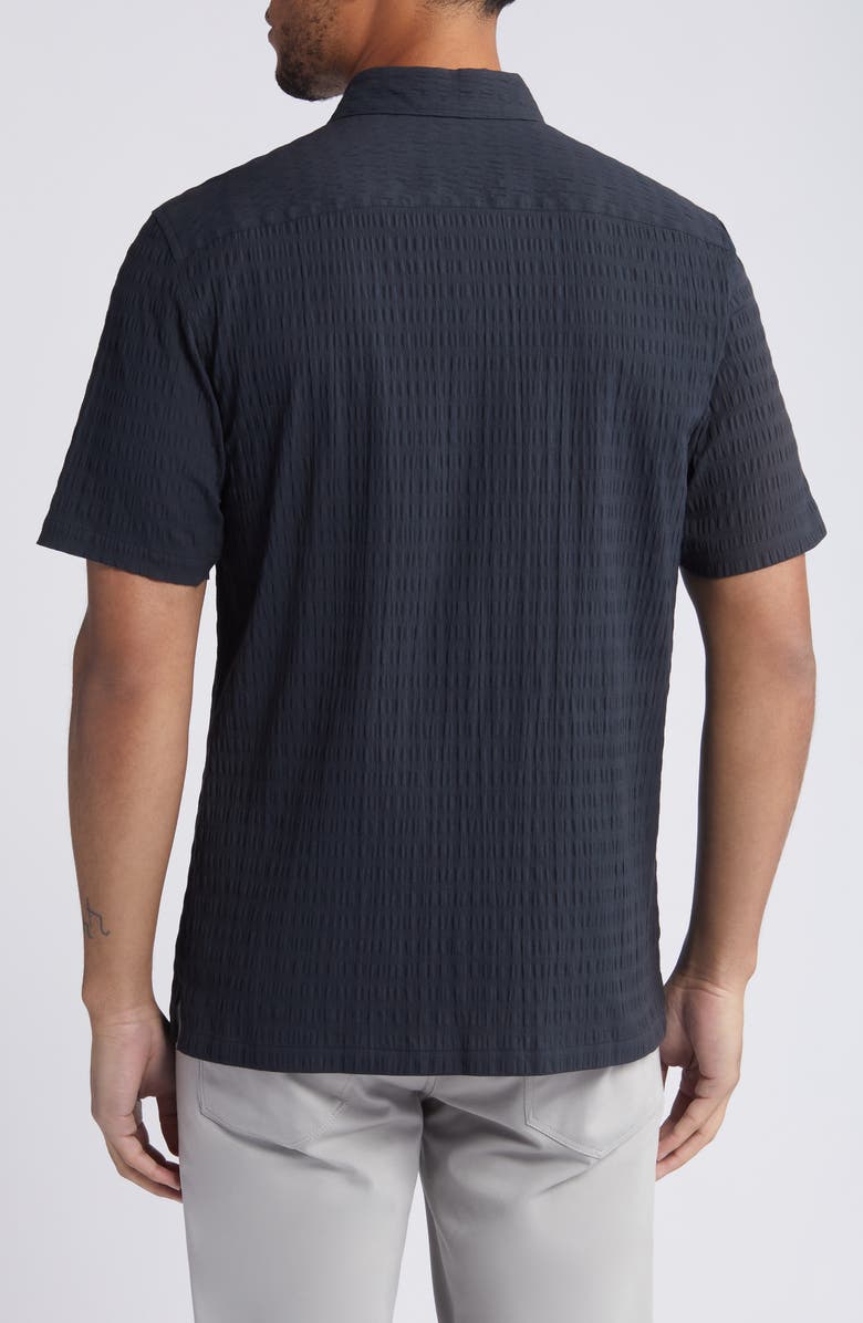 Ted Baker London Verdon Relaxed Fit Solid Short Sleeve Cotton Seersucker Button-Up Shirt, Alternate, color,