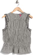 Vince Camuto Shirred Gingham Tank