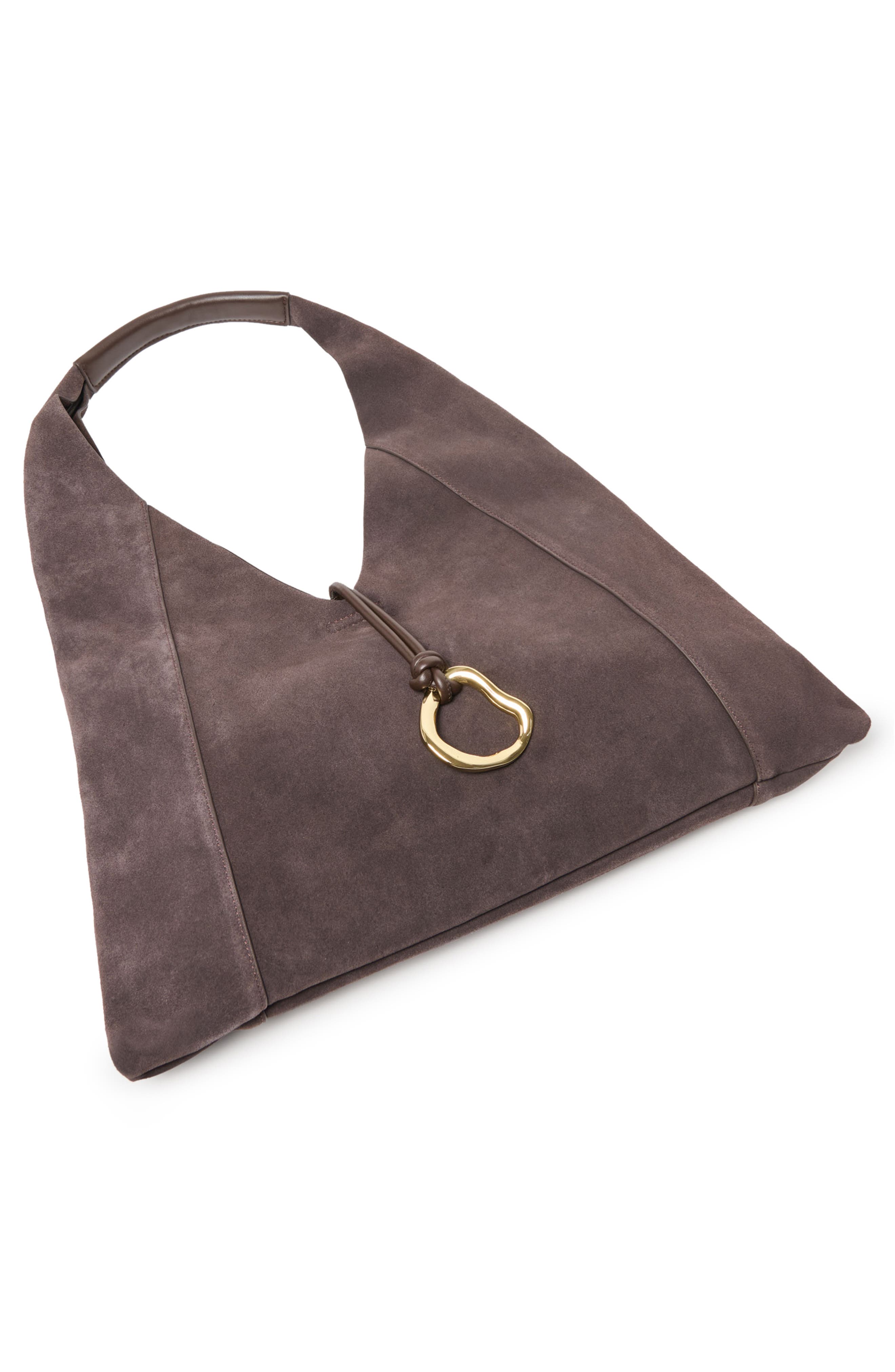 Dolce Vita Malin Suede Hobo Bag, Alternate, color, Chocolate