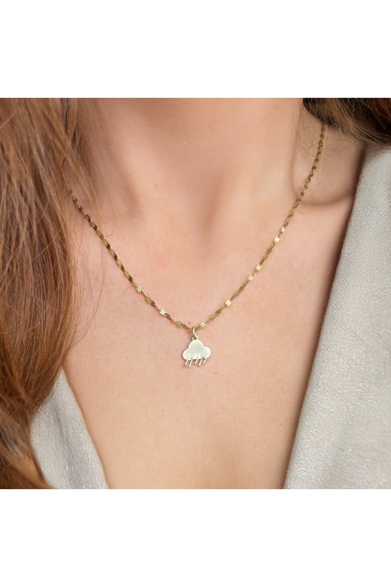 Mini Gold Rain Charm, Alternate, color, Yellow Gold
