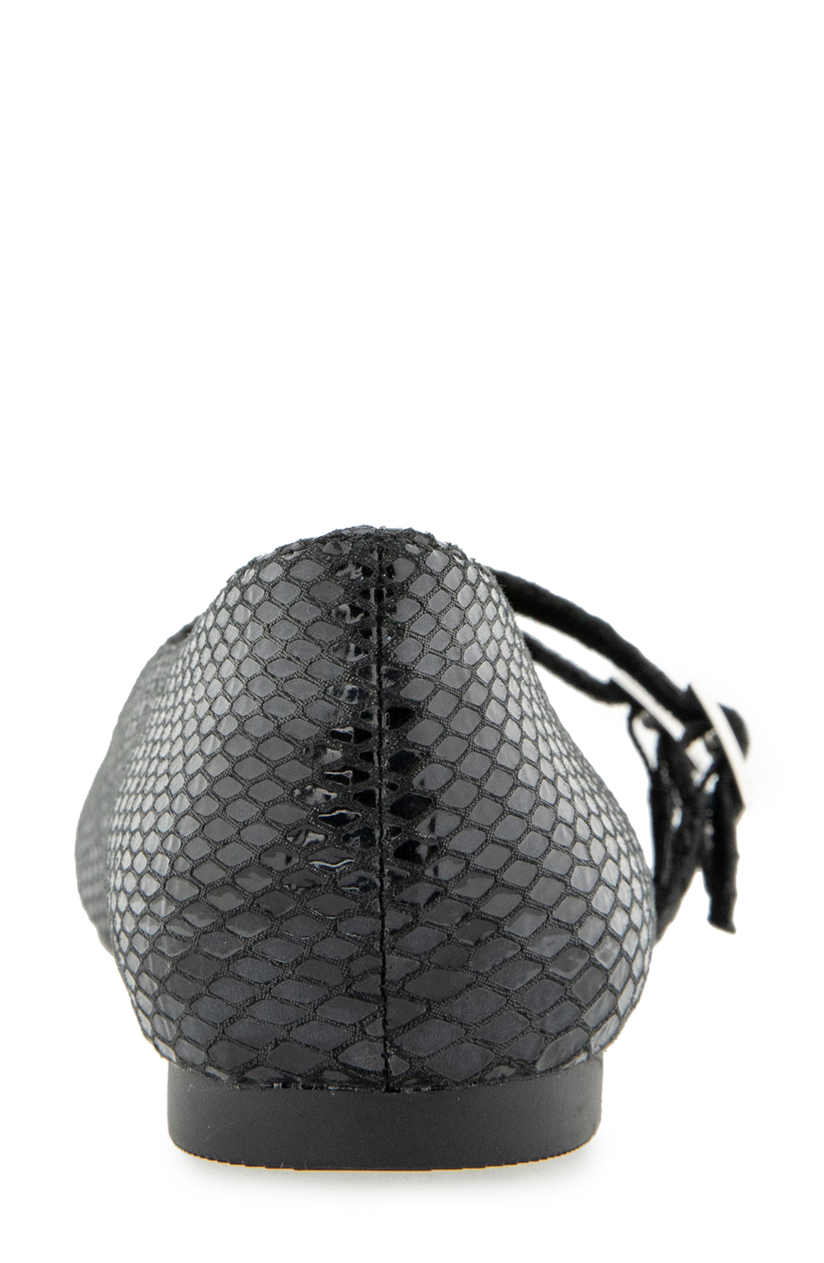Malibu Mary Jane Flat, Alternate, color, BLACK SNAKE