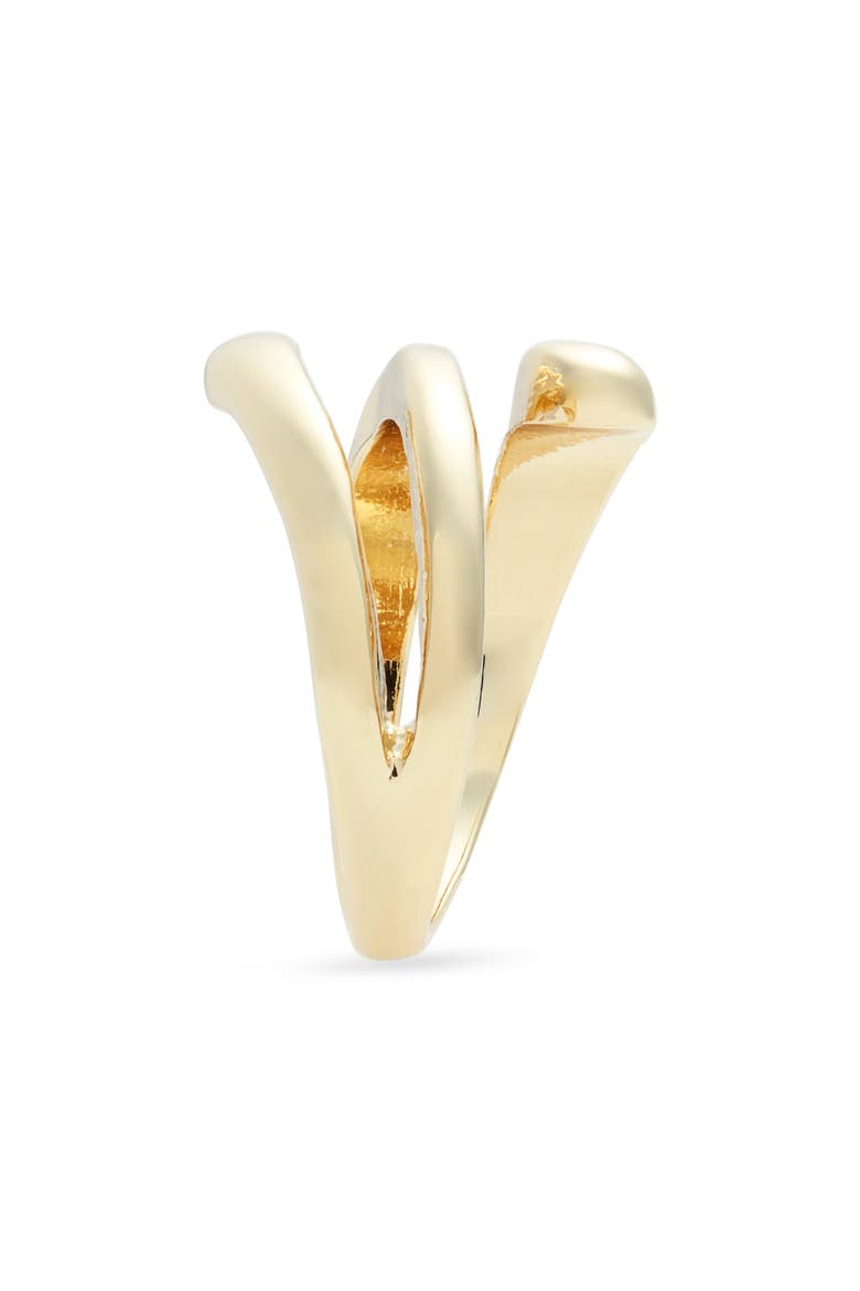 Curve Wrap Ring, Alternate, color, GOLD