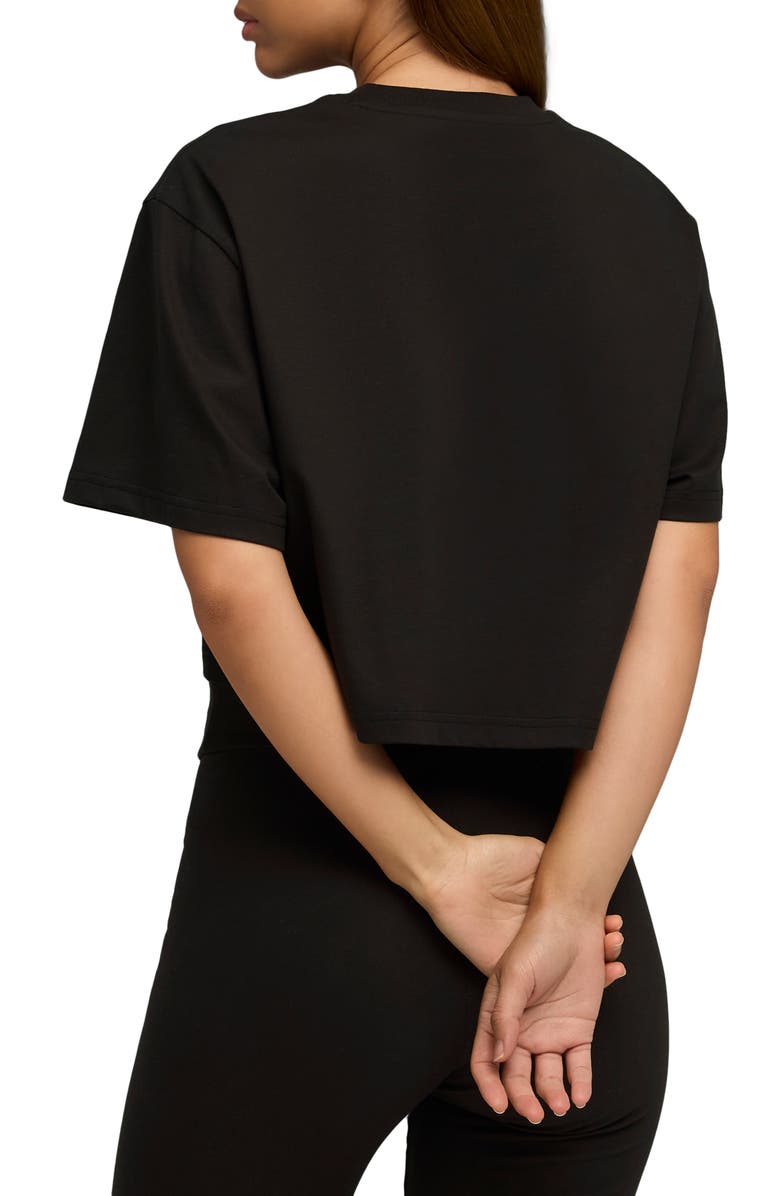 PUMA x Rosé Relaxed Fit Crop T-Shirt, Alternate, color, Puma Black