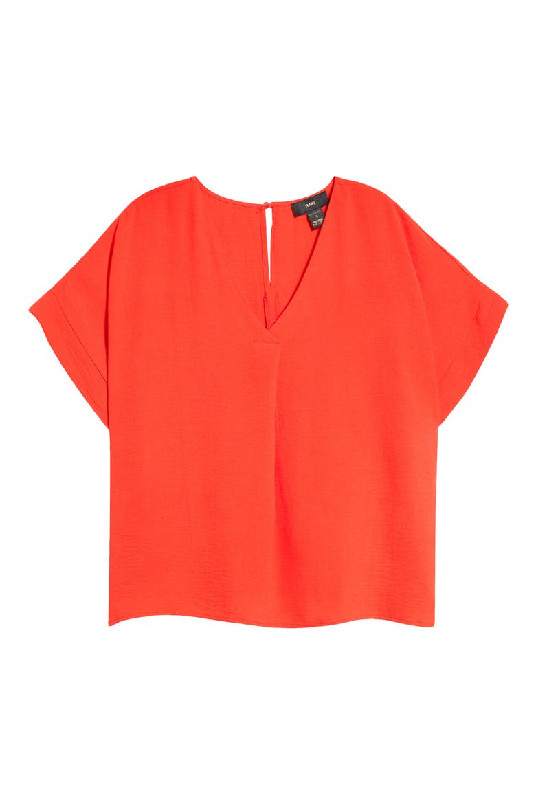 V-Neck Top, Main, color, TOMATOE