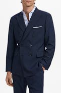 MANGO Slim Fit Double Breasted Blazer