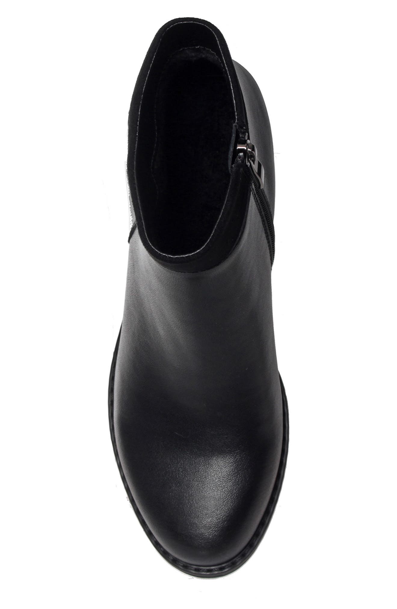 AquaDiva Chelsi Leather Boot, Alternate, color, Black Leather