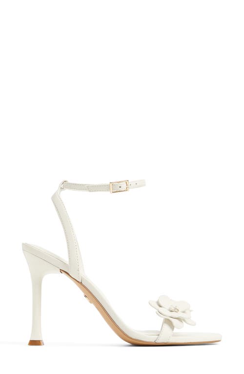 Aldo Daisylily Ankle Strap Sandal In White/bone