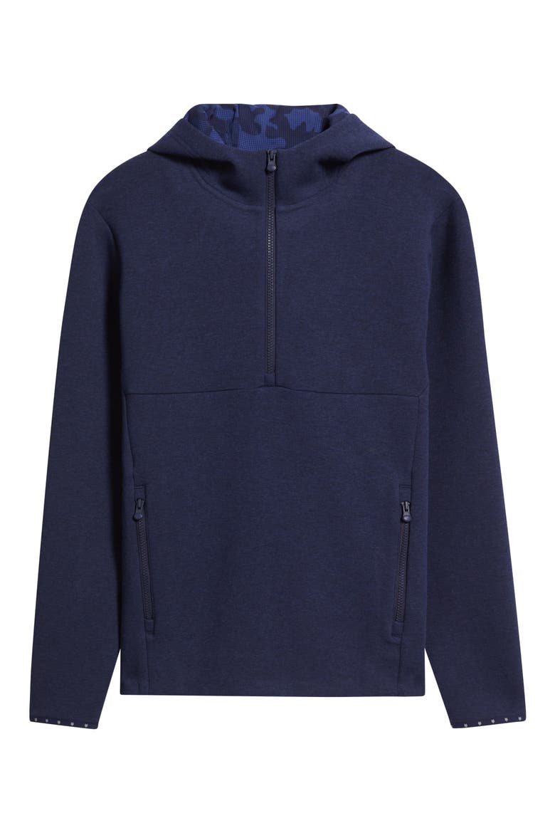 Calgary Quarter Zip Hoodie, Alternate, color, MALTESE BLUE