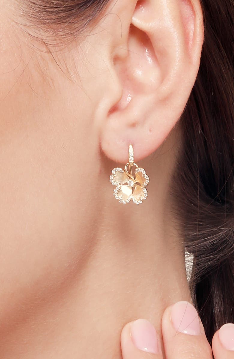 SYNA Cerez Fleur Earrings Petite, Alternate, color, Yellow Gold