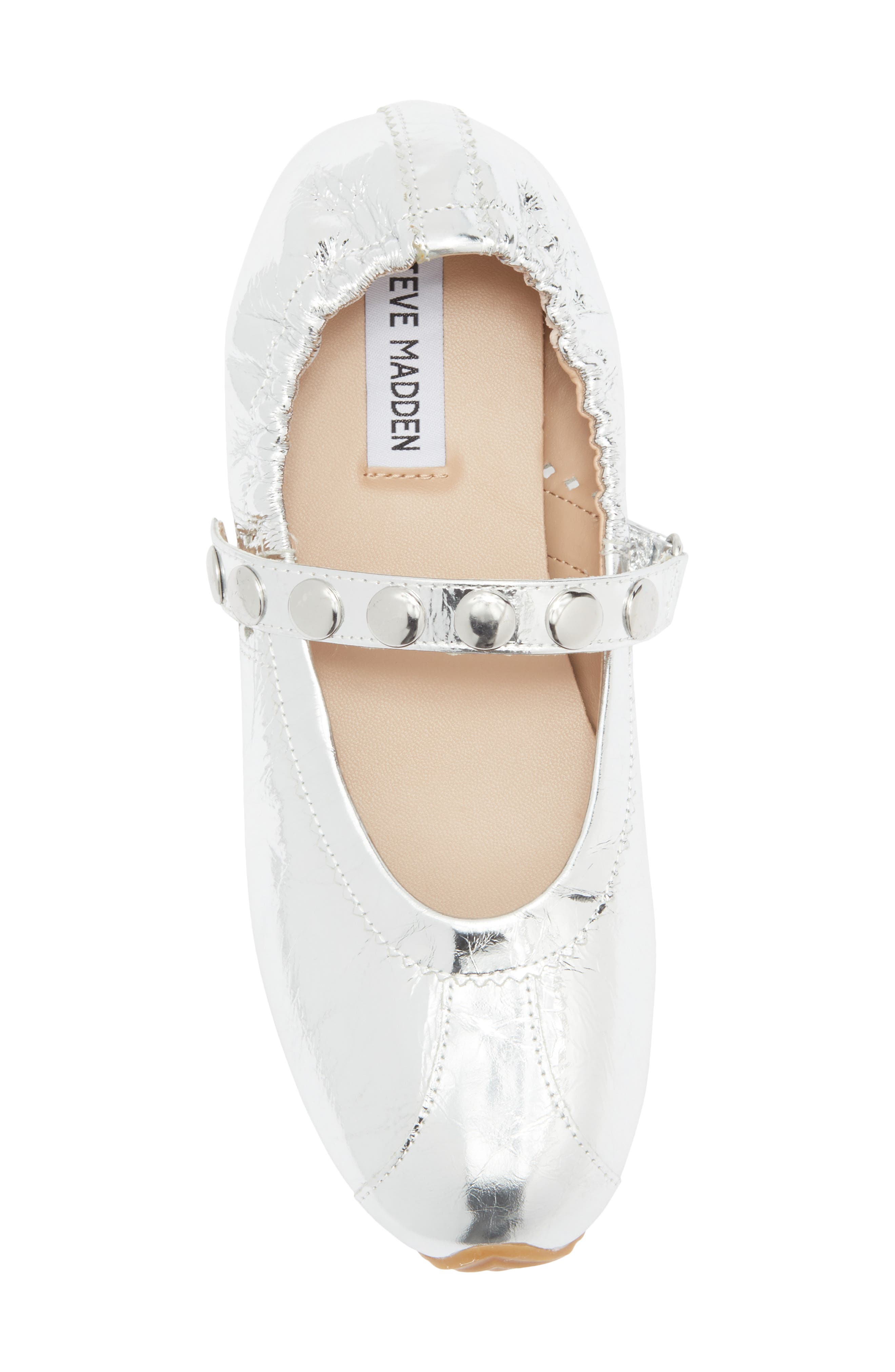Steve Madden Anaya Mary Jane Flat, Alternate, color, Silver Leather