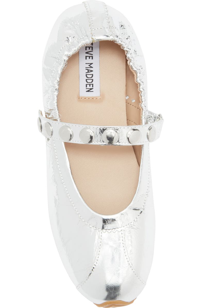 Steve Madden Anaya Mary Jane Flat, Alternate, color, Silver Leather