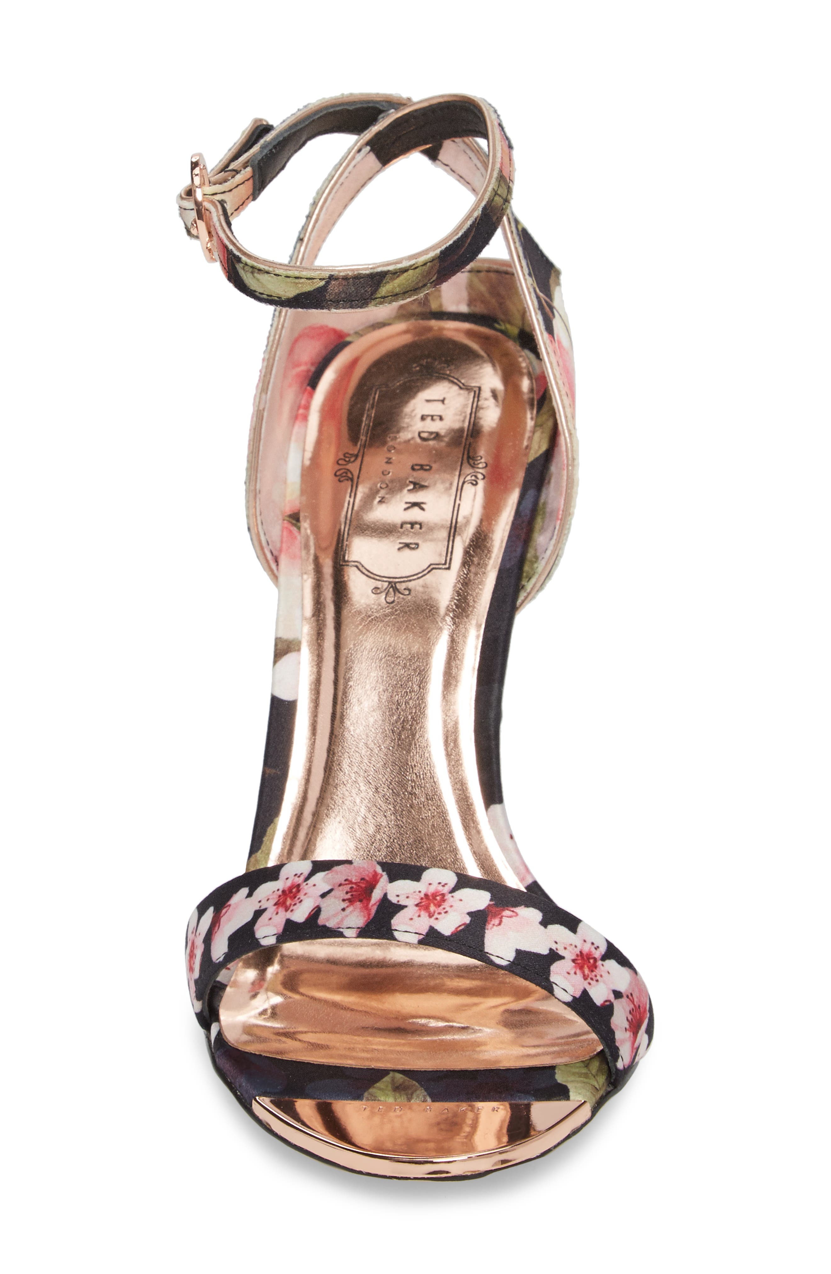 Mirobep Sandal, Alternate, color, PEACH BLOSSOM BLACK SATIN