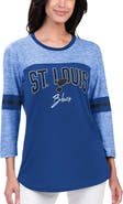 G-III 4HER BY CARL BANKS Women's G-III 4Her by Carl Banks Blue St. Louis Blues Play The Game 3/4-Sleeve T-Shirt