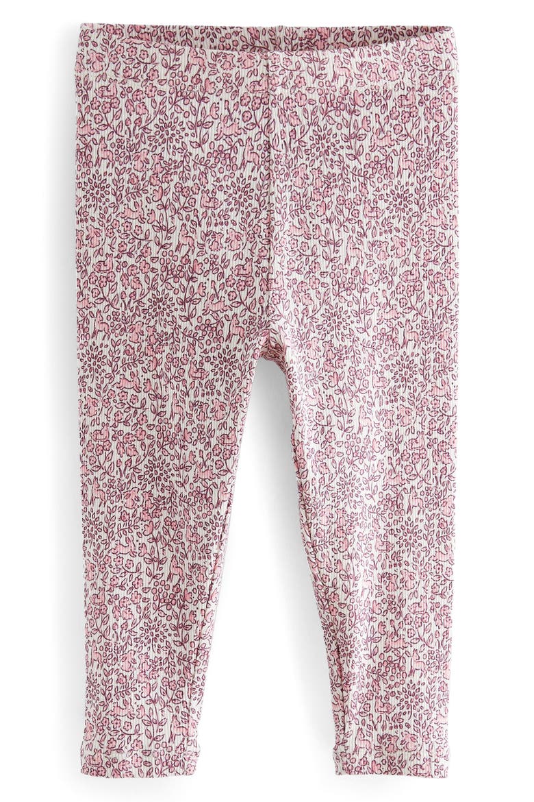 Kids' Assorted Floral 5-Pack Rib Leggings, Alternate, color, PINK
