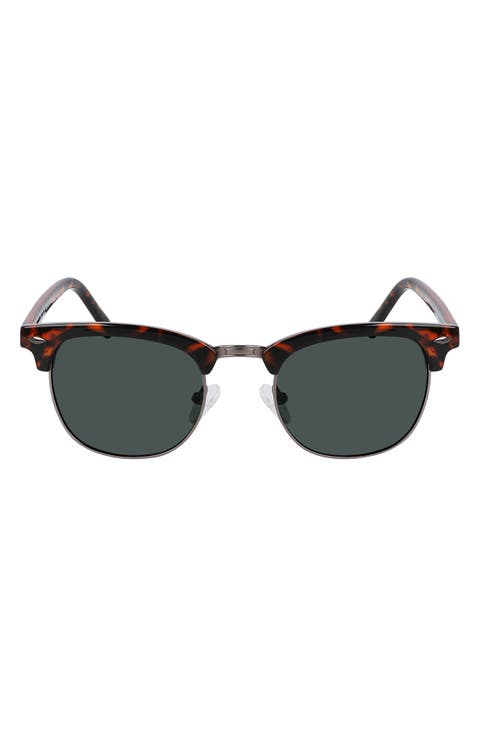 49mm Polarized Tapered Round Sunglasses
