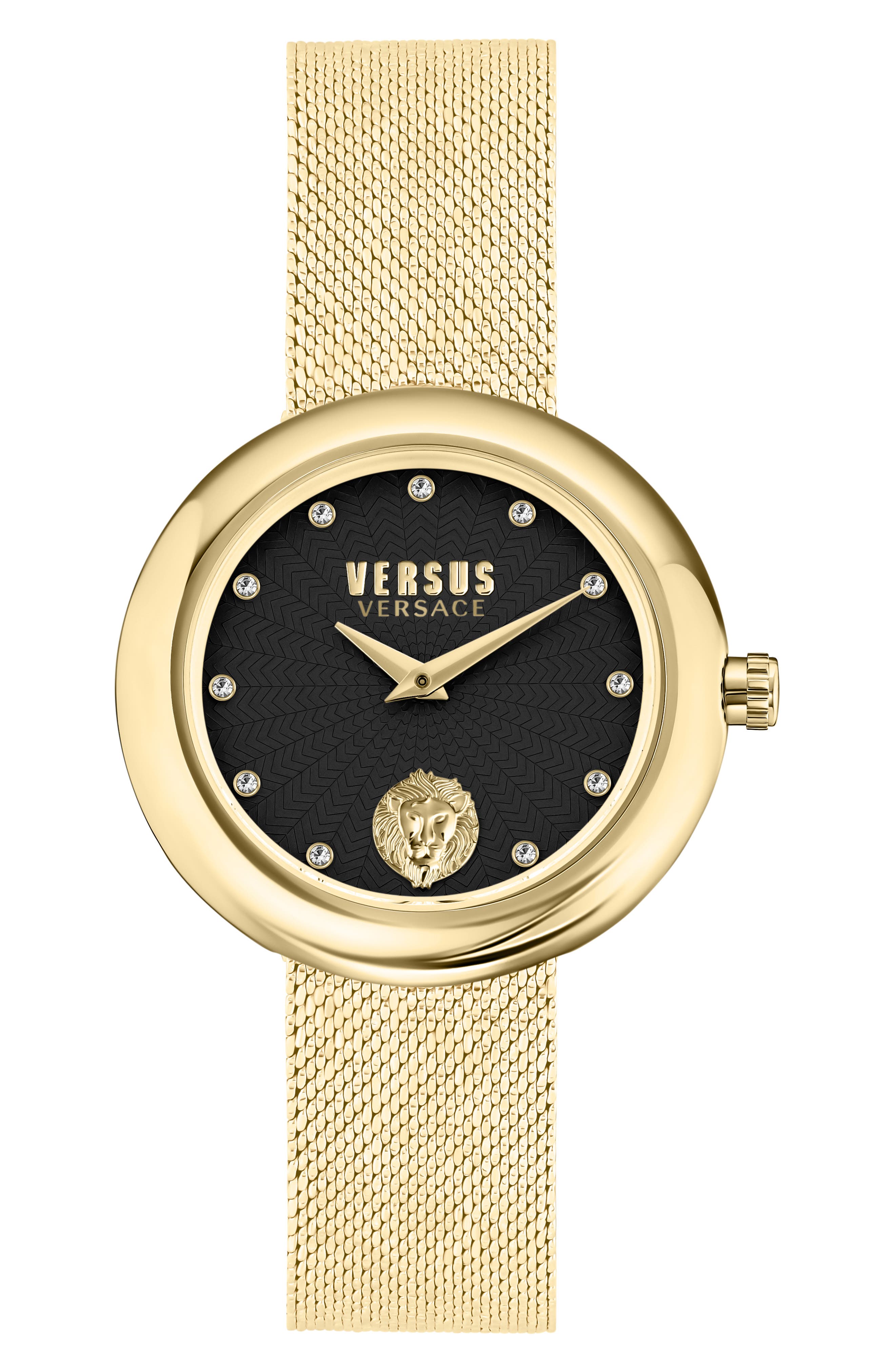 VERSUS Versace Lea Mesh Strap Watch, 35mm