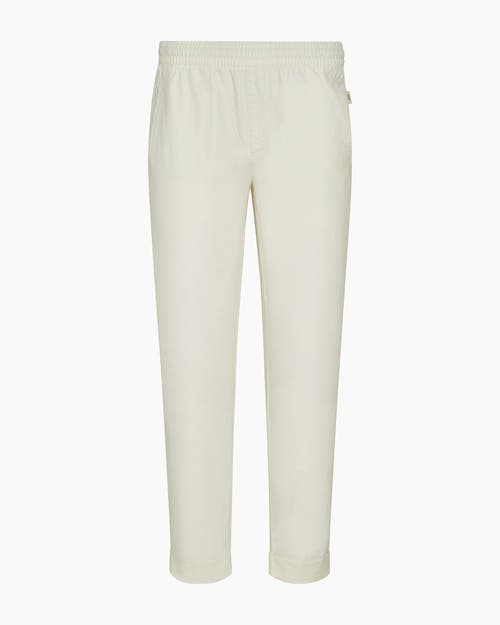 Onia Linen Cotton Stretch Cuff Pant In Neutral