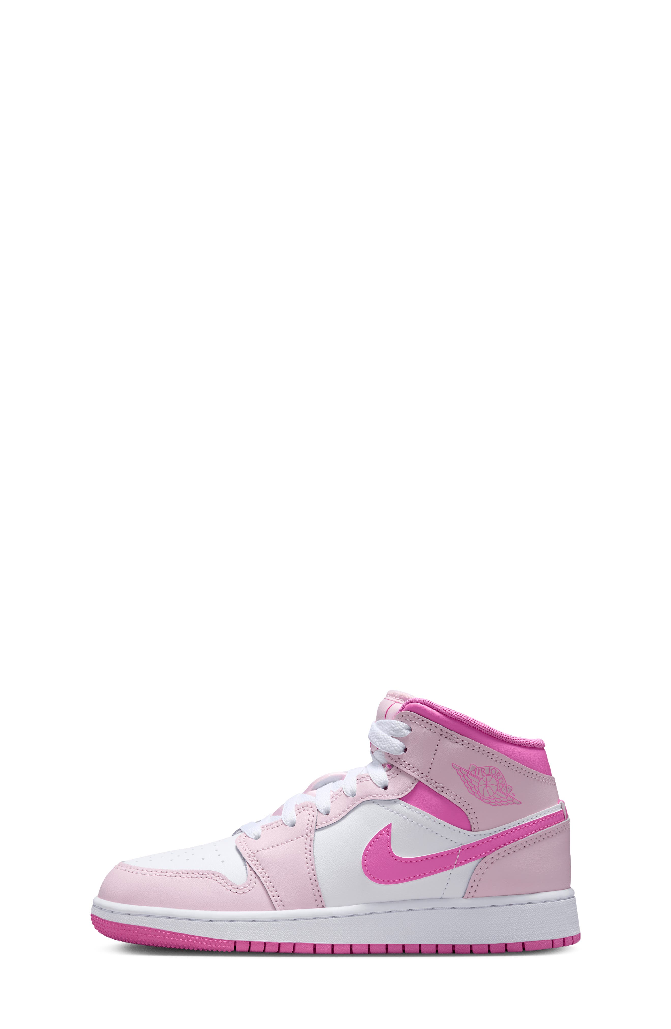 Kids' Air Jordan 1 Mid Sneaker, Alternate, color, 601 PNKFOM/PNKFOM