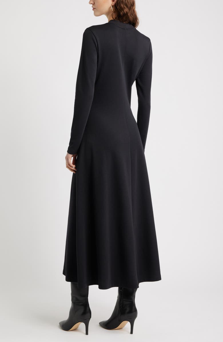 Mock Neck Long Sleeve Maxi Dress