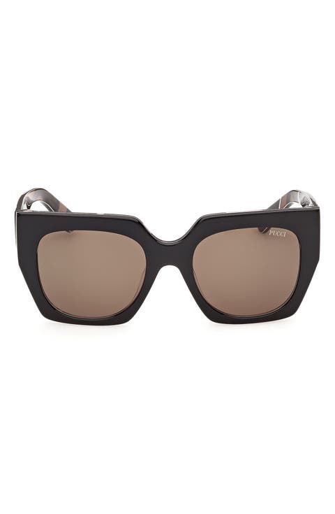 52mm Geometric Sunglasses