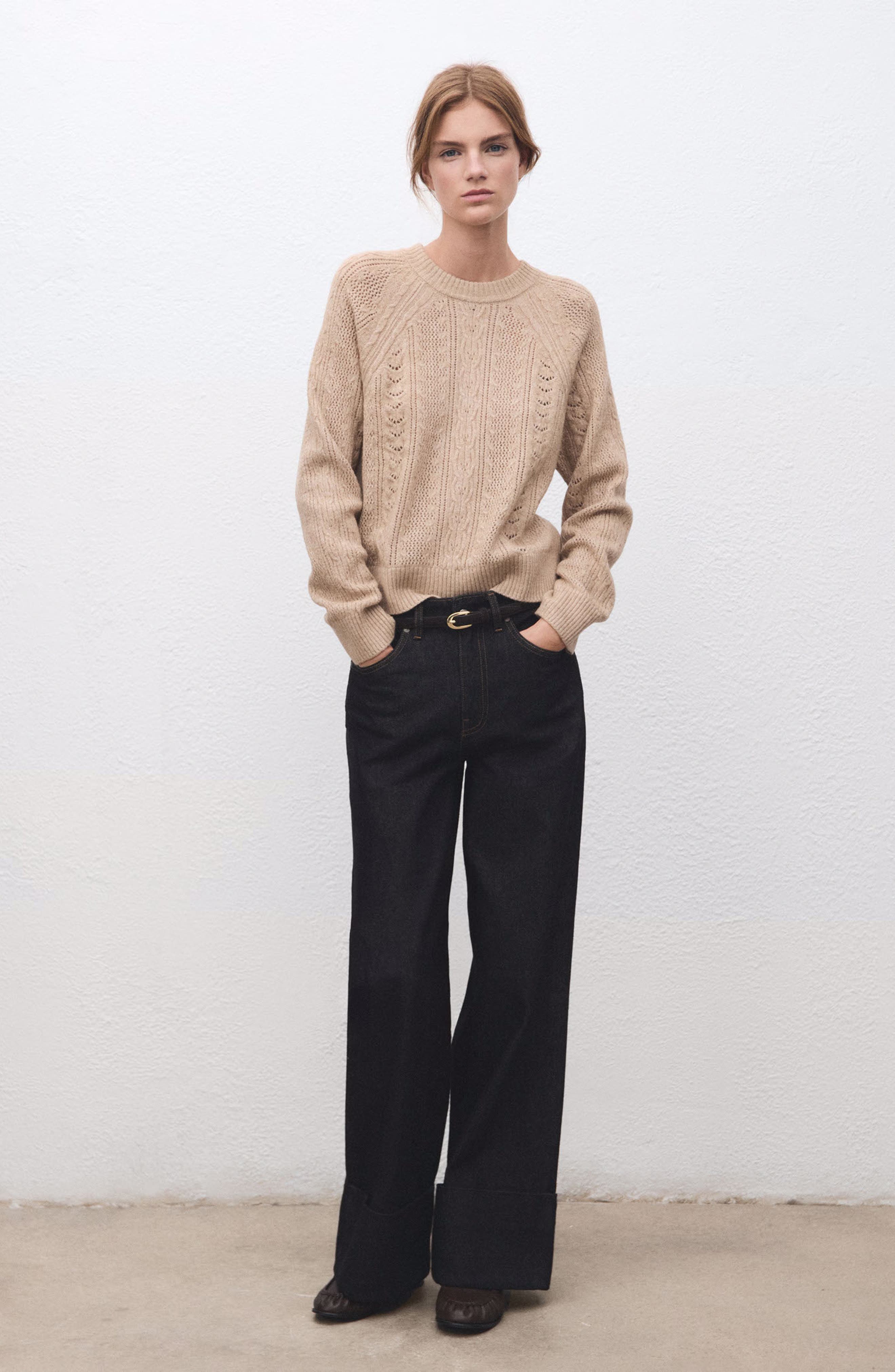 Pointelle Crewneck Sweater - image 2