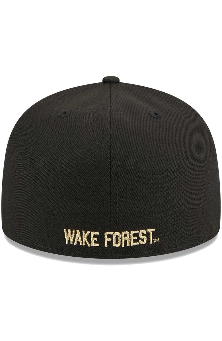 New Era Men's New Era Black Wake Forest Demon Deacons Evergreen 59FIFTY Fitted Hat, Alternate, color,