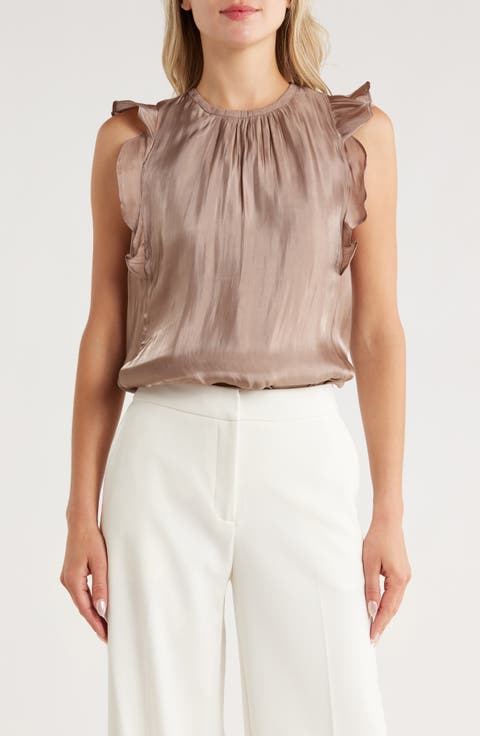 Ruffle Cap Sleeve Top