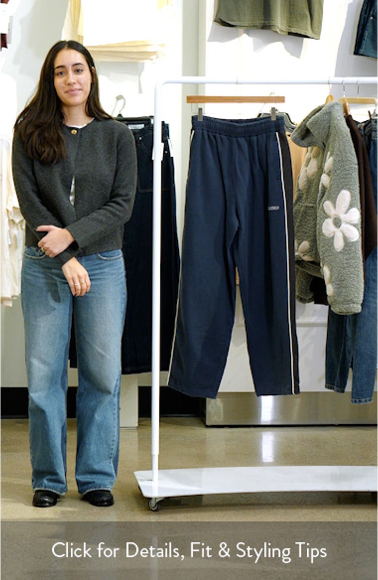 Cotton Fleece Wide Leg Joggers, sales video thumbnail