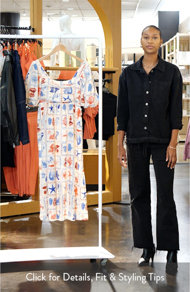 Nova Print Puff Sleeve Maxi Dress, sales video thumbnail