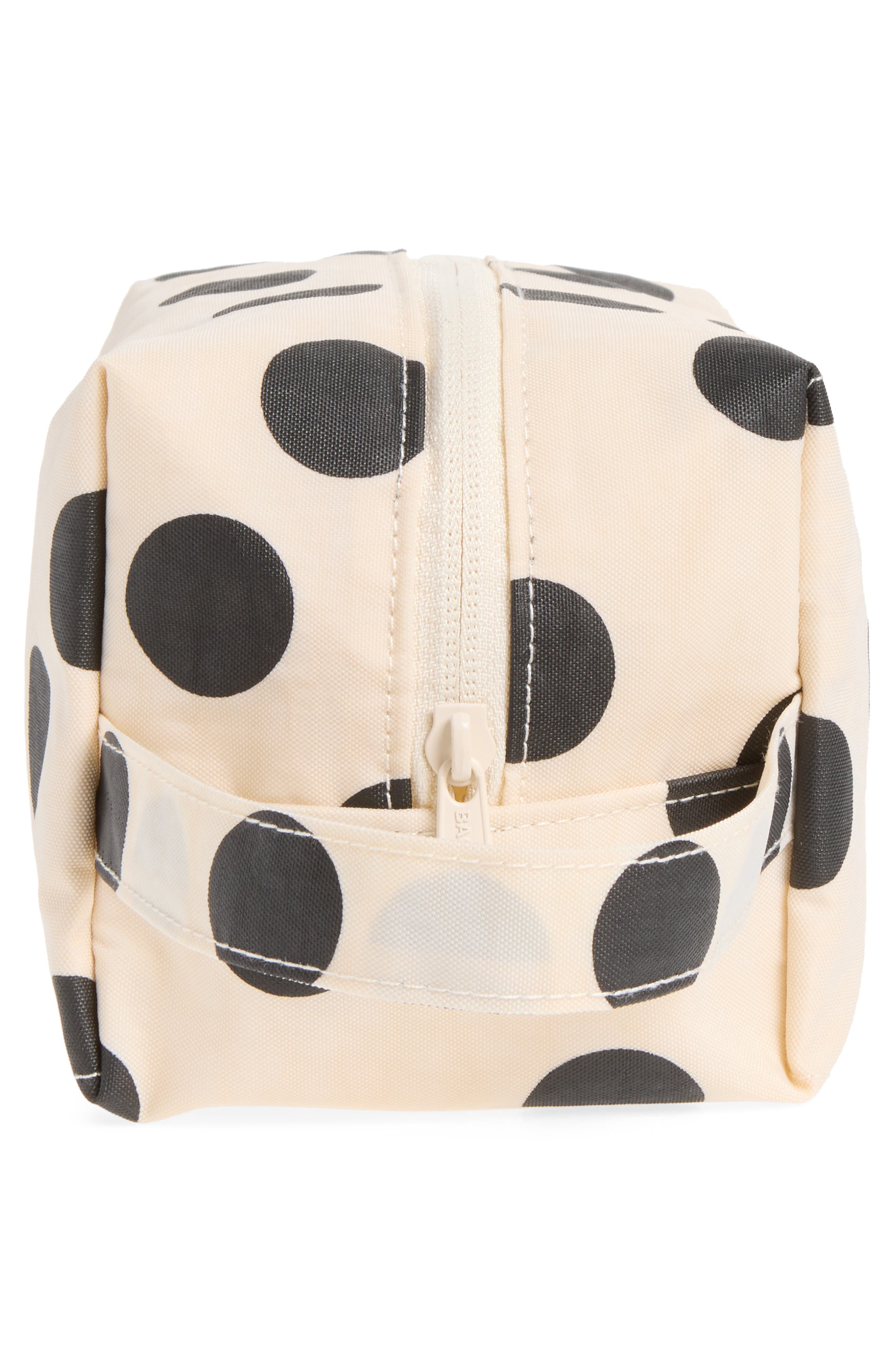 Dopp Kit, Alternate, color, CREAM AND BLACK POLKA DOT