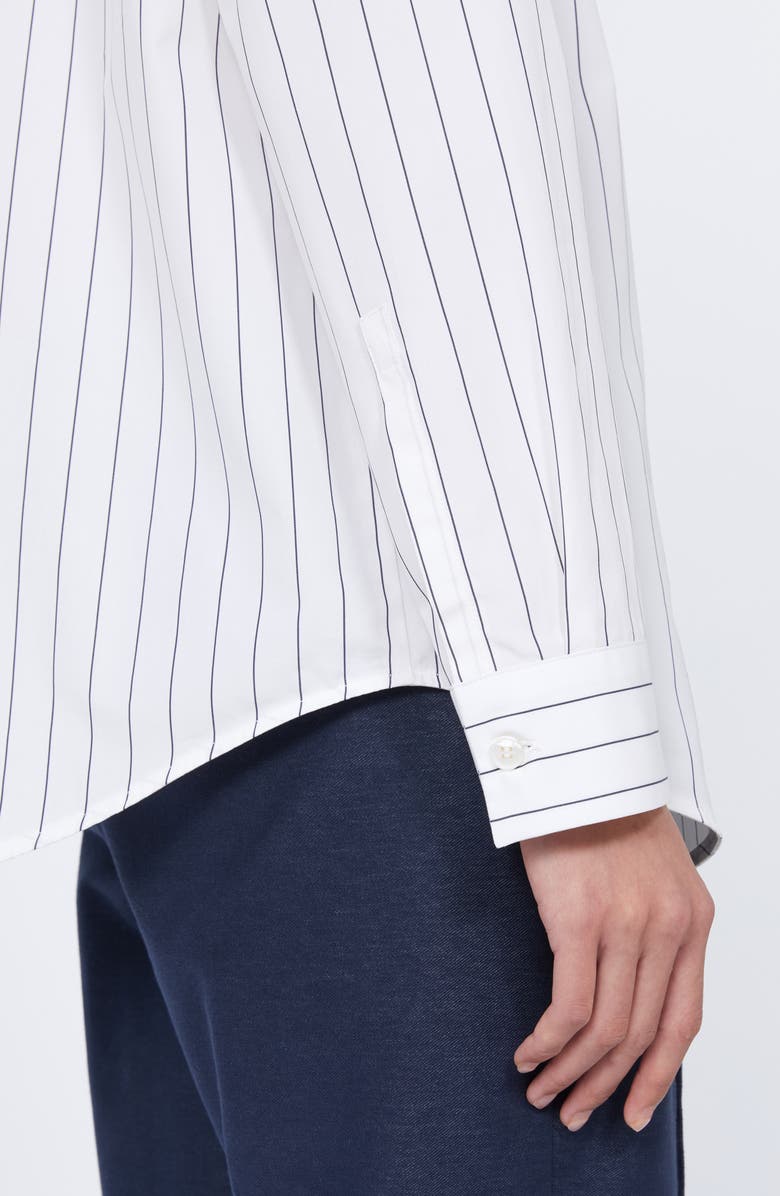 MM by Max Mara Effige Cotton Button-Up Shirt, Alternate, color, White