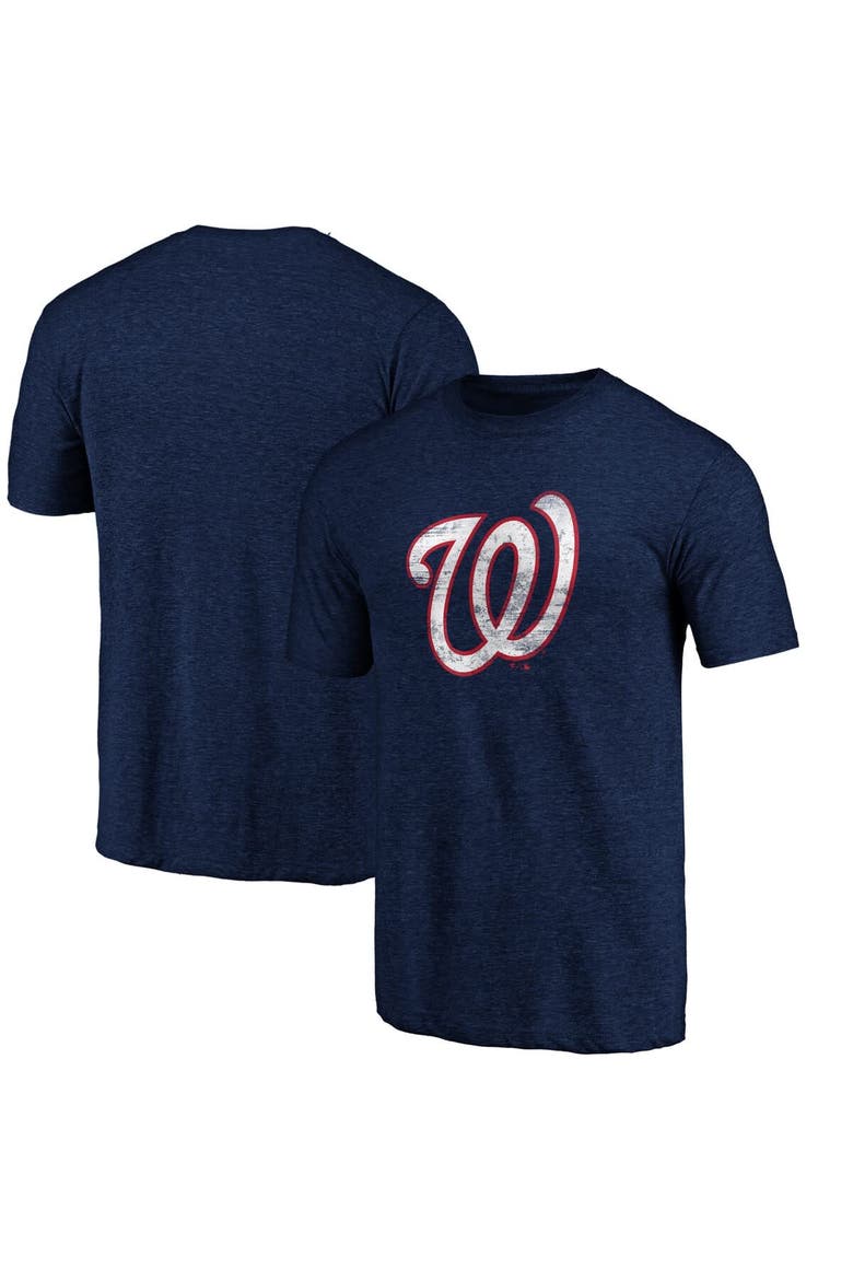 Men's Profile  Navy Washington Nationals Big & Tall Distressed Logo T-Shirt, Main, color, Navy