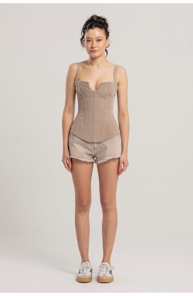 PCFG Corset Top, Alternate, color, Beige