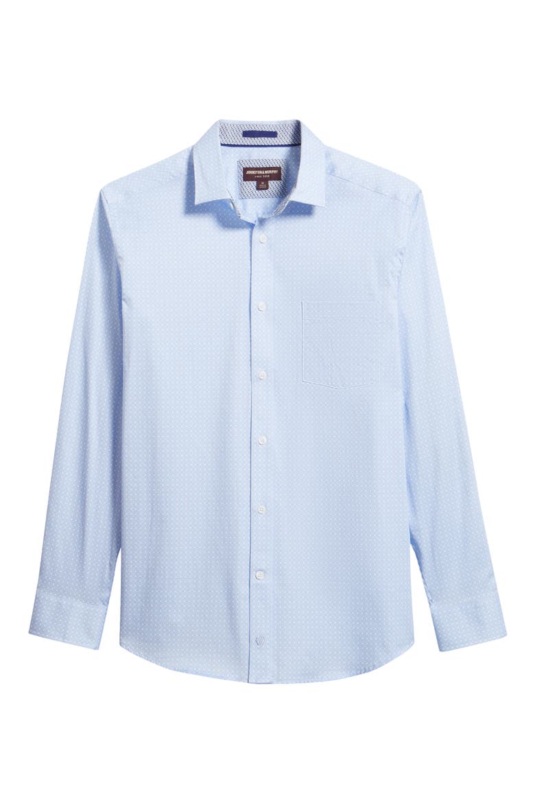 Logan Print Button-Up Shirt, Alternate, color, BLUE LAYERED DIAMOND