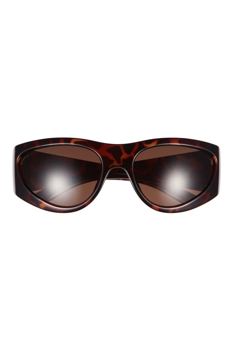 63mm Oversize Oval Sunglasses, Main, color, HAVANA HAVANA BROWN