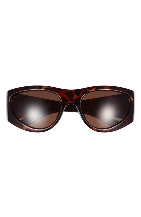 63mm Oversize Oval Sunglasses