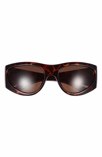 63mm Oversize Oval Sunglasses