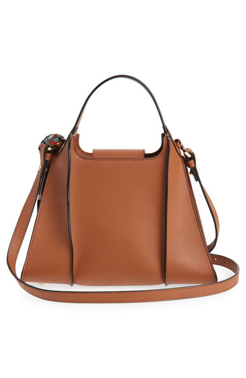 Strathberry Arkshell Top Handle Leather Bag In Brown