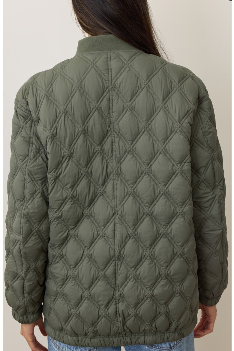 Marina Quilted Bomber Jacket, Alternate, color, OLIVE