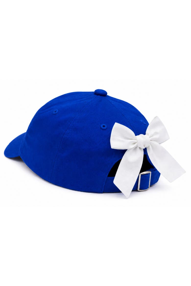 Touch Down Bow Baseball Hat, Alternate, color, Royal Blue