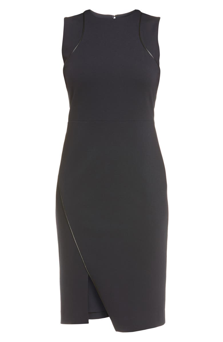 Classiques Entier<sup>®</sup> Leather Trim Italian Ponte Knit Dress, Alternate, color,